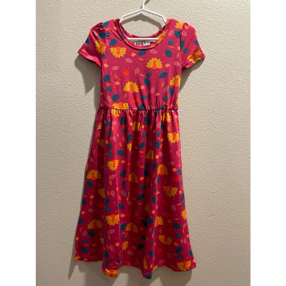 Fall Turkey dotdot smile Maxi dress 2T NEW